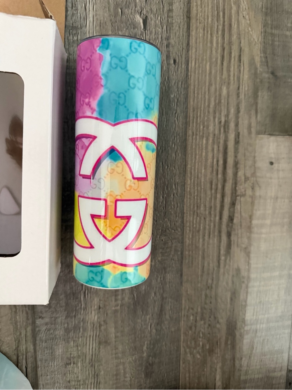 Gucci Multicolor Pastel GG Ceramic Vase - Pink Blue Yellow Teal